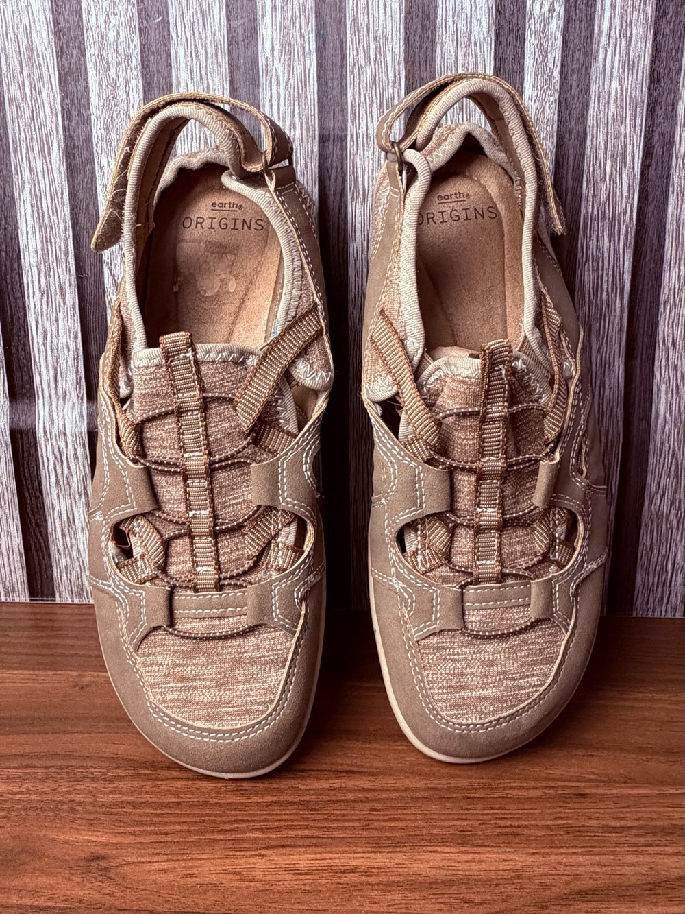 Origins Kids Beige/Tan Closed-Toe Sport Sandals
